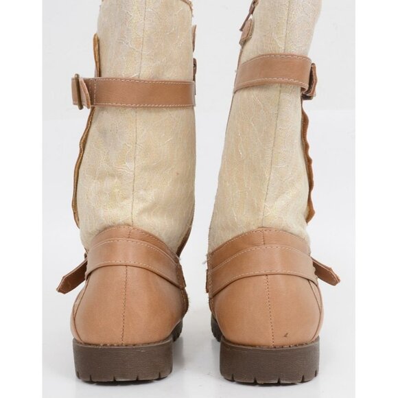 Disney D-Signed Descendants Tan Auradon Prep Boots Winter Snow KIDS US Size 4 - Picture 5 of 9